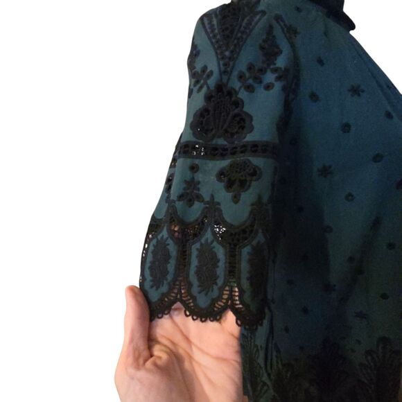 Sea Tuckernuck Dress 2 Broderie Anglaise Embroidered Eyelet Pockets Whimsigoth - Picture 7 of 14